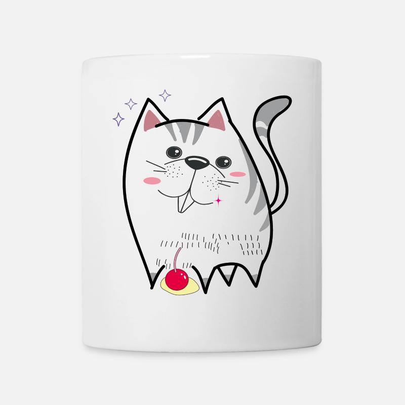 niedliche Katze - Tasse - Weiß