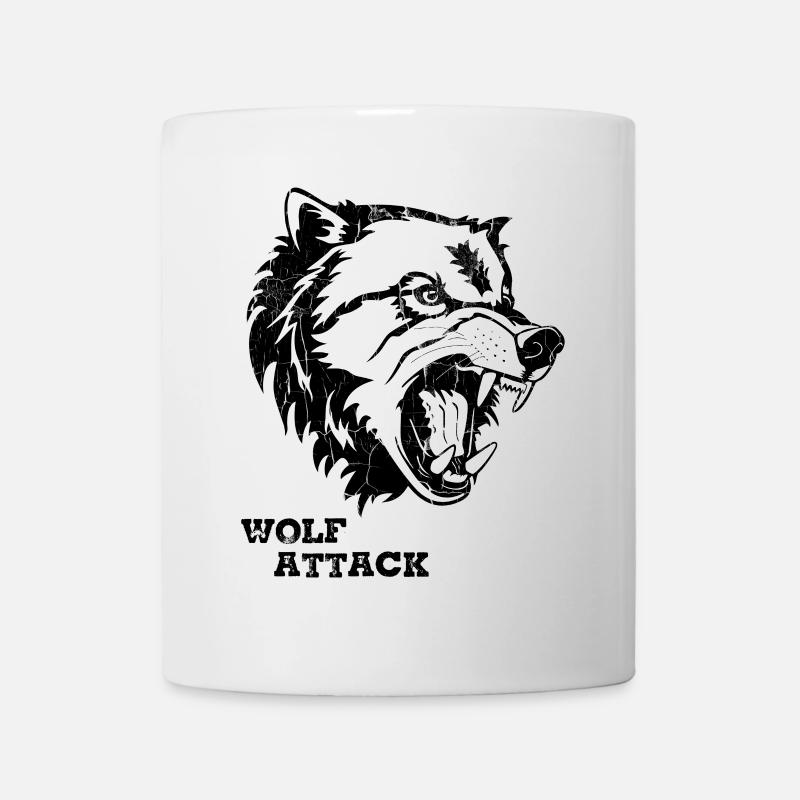 ATTAQUE DE LOUP - Mug blanc - blanc