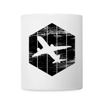 Croquis d’avion à réaction - Mug blanc - blanc - Devant