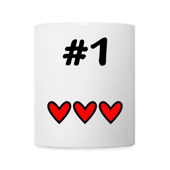 1. 1 AN. 1er ANNIVERSAIRE. ANNIVERSAIRE 1 AN - Mug blanc - blanc - Devant
