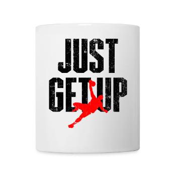 Red Leaping Athlete Silhouette - Tasse - Weiß - Vorne
