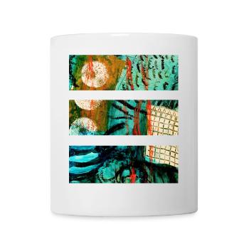 Paysage abstrait aux couleurs vives - Mug blanc - blanc - Devant