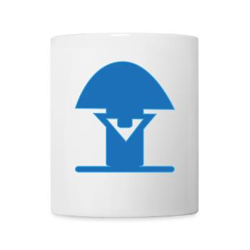 Blauer Pilz Icon - Tasse - Weiß - Vorne