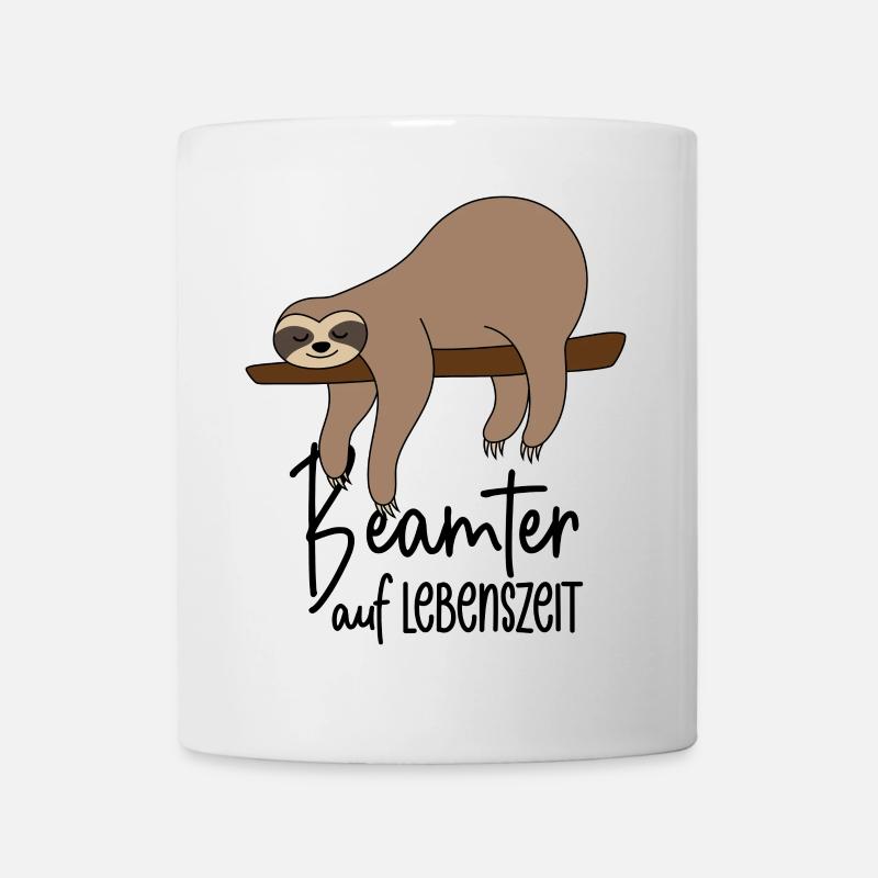 Beamter auf Lebenszeit - Faultier - Tasse - Weiß