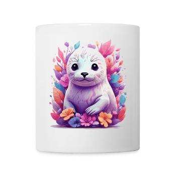 Süßer Seehund - Tasse - Weiß - Vorne