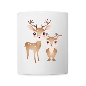 two cute deer - favourite motif for two - Mug - white - Front