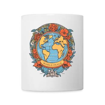 Paix mondiale sur Terre - Mug blanc - blanc - Devant