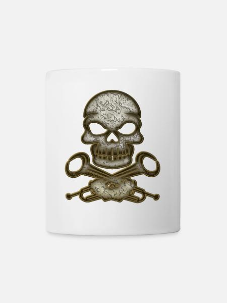 Schädel Totenkopf - Tasse - Weiß