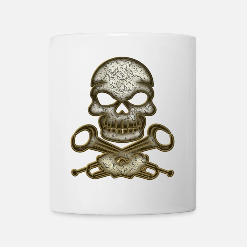 Schädel Totenkopf - Tasse - Weiß