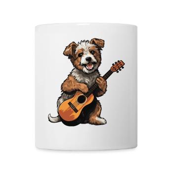 Dog Guitar Music Dog Lovers Dog Owners - Mug - white - Front