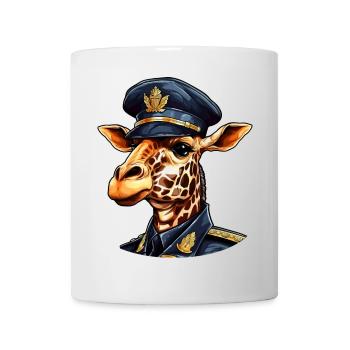 Girafe Policier - Mug blanc - blanc - Devant