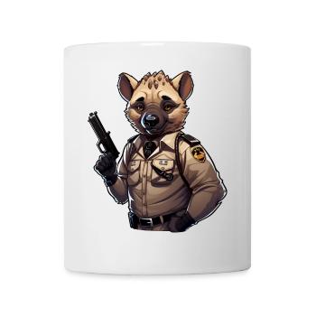Hyène Policier - Mug blanc - blanc - Devant
