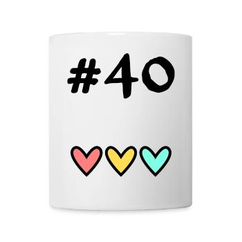 40. 40 ANS. 40e ANNIVERSAIRE. ANNIVERSAIRE 40 ANS. - Mug blanc - blanc - Devant