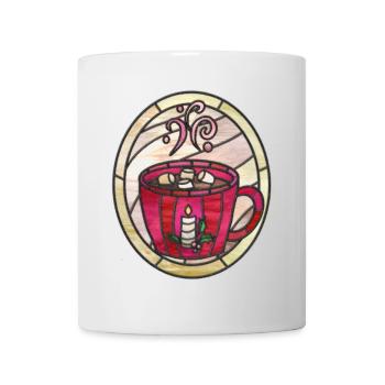 Illustration de chocolat chaud. Confort hivernal. - Mug blanc - blanc - Devant