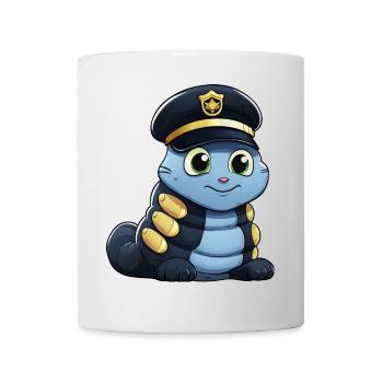 Chenille de police - Mug blanc - blanc - Devant
