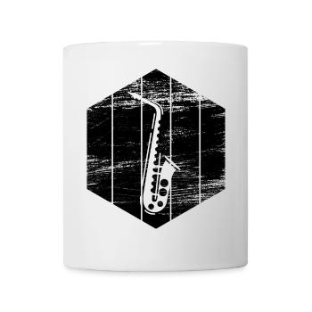 Saxophon Skizze - Tasse - Weiß - Vorne