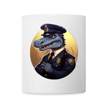 Policier crocodile - Mug blanc - blanc - Devant