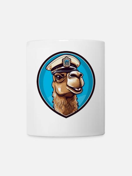 Kamel Polizei - Tasse - Weiß