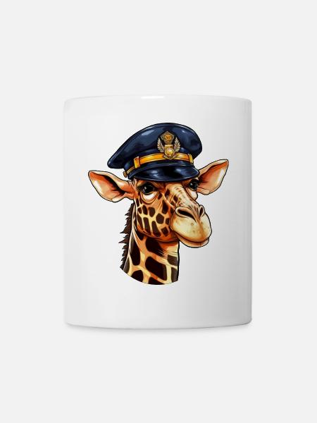 Girafe Policier - Mug blanc - blanc