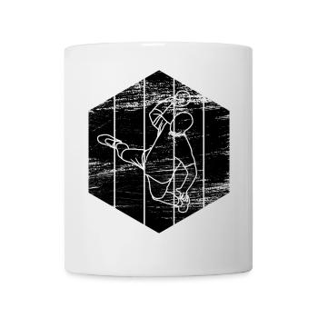 Drôle de joueur de handball - Mug blanc - blanc - Devant
