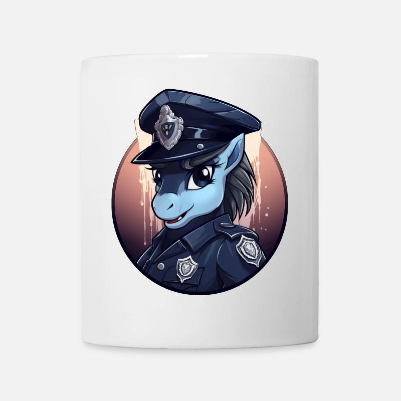 Pony Polizei - Tasse - Weiß