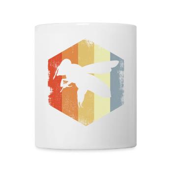Dessin d’abeille mellifère Vintage - Mug blanc - blanc - Devant