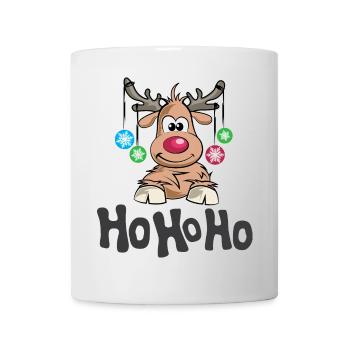 hohoho Rentier Elch Symbol Hirsch Kugeln icon - Tasse - Weiß - Vorne