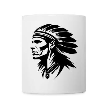 Indian chief with feathers - Mug - white - Front