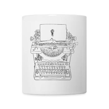 L’amour de la machine à écrire - Mug blanc - blanc - Devant