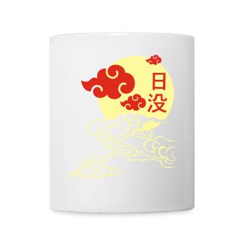 Manga Sonnenuntergang - Tasse - Weiß - Vorne