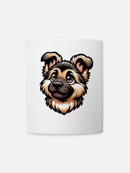 Deutscher Schäferhund Süßer Hunde-Welpe Design - Tasse - Weiß