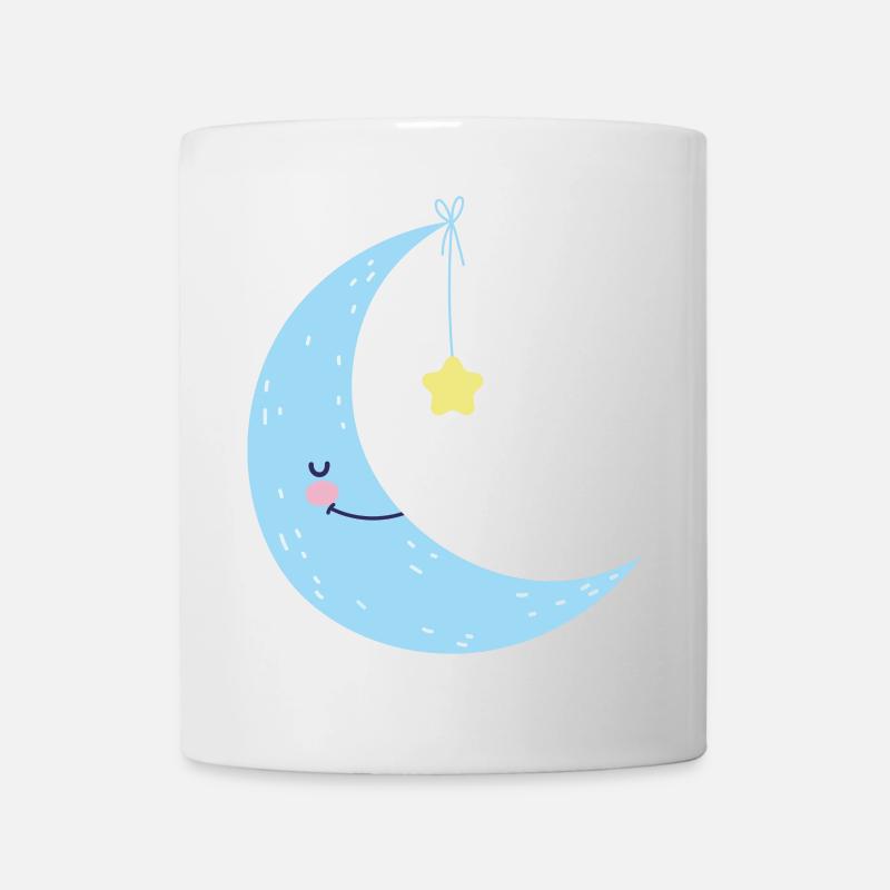 Moon and Star Night Bliss - Mug - white