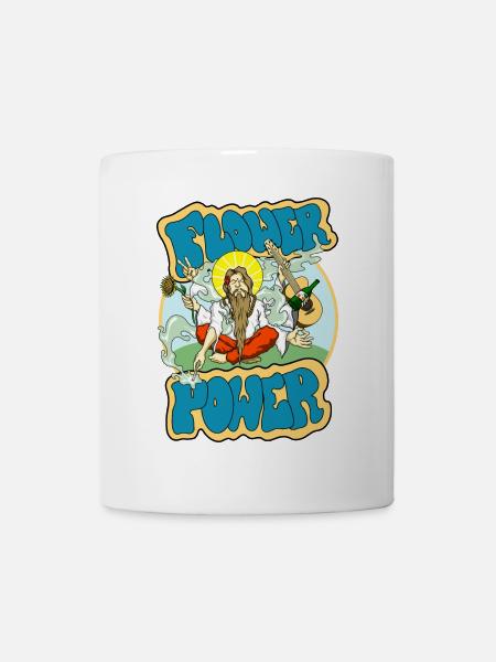 Flower Power - Tasse - Weiß