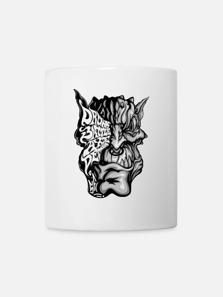 Betrunkener Streitaxt-Dämon - Tasse - Weiß