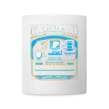 Cyber-Flemmard Rires et Gadgets Numériques - Mug blanc - blanc - Devant
