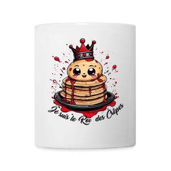 Je suis le roi des crêpes, meilleur cuisiner ! - Mug blanc - blanc - Devant
