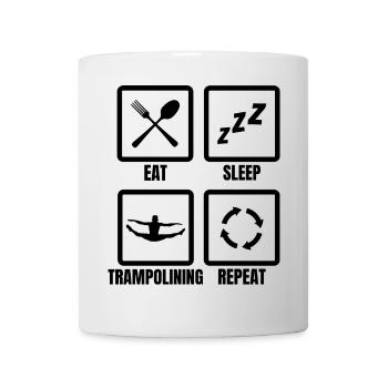 Eating, sleeping, repeating trampoline - Mug - white - Front