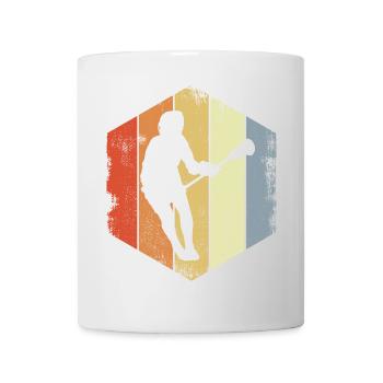 Vintage Lacrosse Spieler - Tasse - Weiß - Vorne
