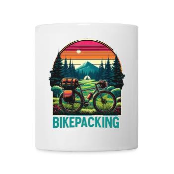 Bikepacking Sunset Trail - Mug - white - Front