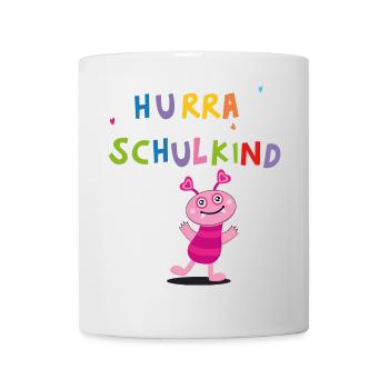 Hurra Schulkind - Tasse - Weiß - Vorne