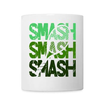 Tennis Smash Smash Ball Racket Design Pullover Hoodie - Mug - white - Front
