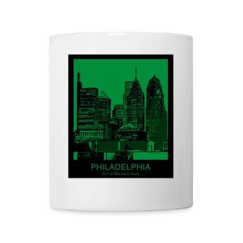 Philadelphia Skyline Green Edition - Mug - white - Front