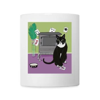 Cat Queen of Hearts. - Mug - white - Front