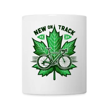 Cycling Leaf Logo Design - Mug - white - Front