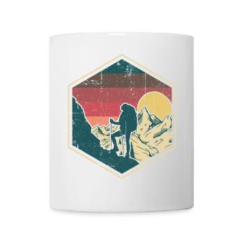 Sunset Summit Climber Hex Badge - Mug - white - Front