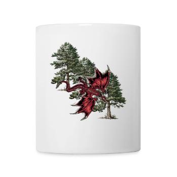 Mythical animal dragon fable dragon fairytale character dino - Mug - white - Front