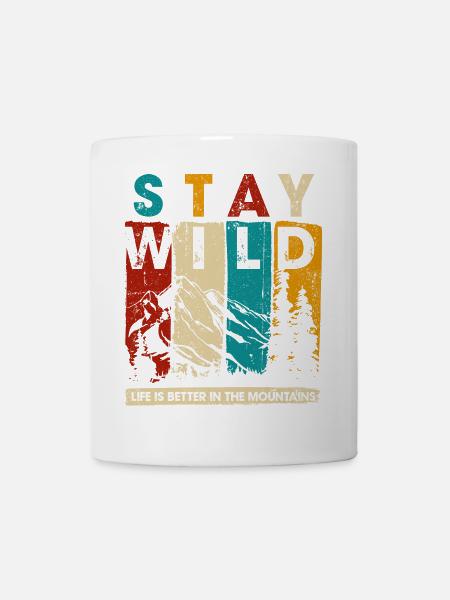 Stay Wild Mountain Graphic - Mug - white