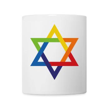 jüdisch und stolz davidsstern - Tasse - Weiß - Vorne