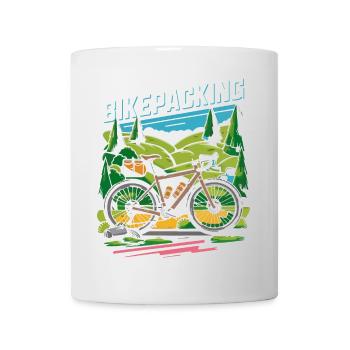 Bikepacking Adventure Scene - Mug - white - Front