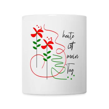 heute ist mein Tag - Tasse - Weiß - Vorne